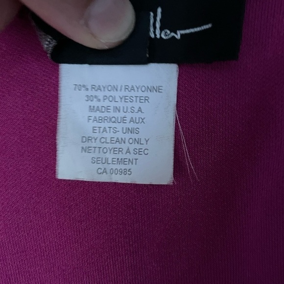 Nicolle Miller vintage pink fusia midi ruched dress with zipper size 2 - Picture 4 of 8